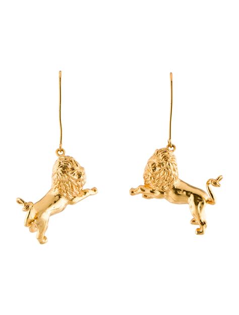 Givenchy Leo Zodiac Hoop Earrings In Gold 